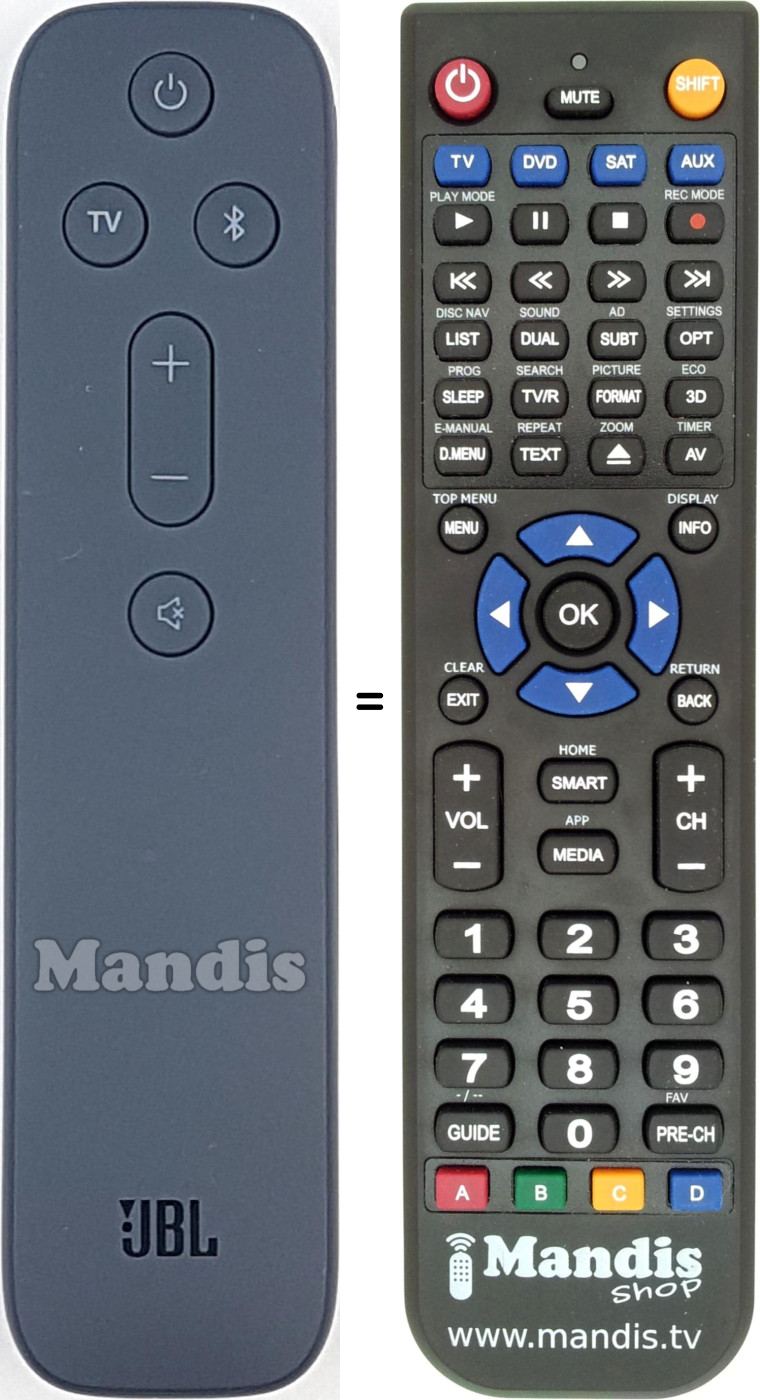 Replacement remote control BAR 2.0