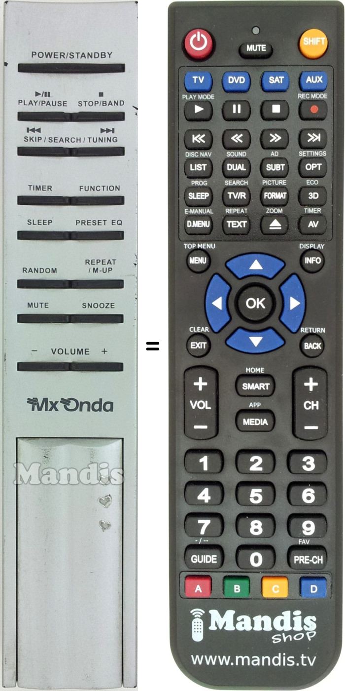 Télécommande équivalente Firstline MX008