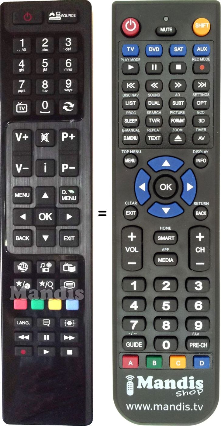 Replacement remote control Sharp RC 4846