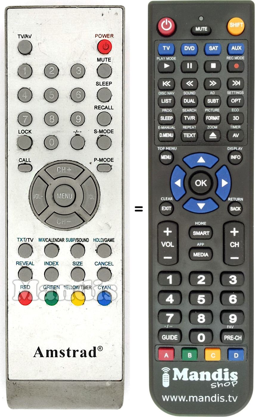 Replacement remote control Amstrad REMCON850
