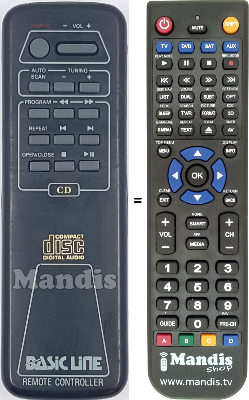 Replacement remote control REMCON2035