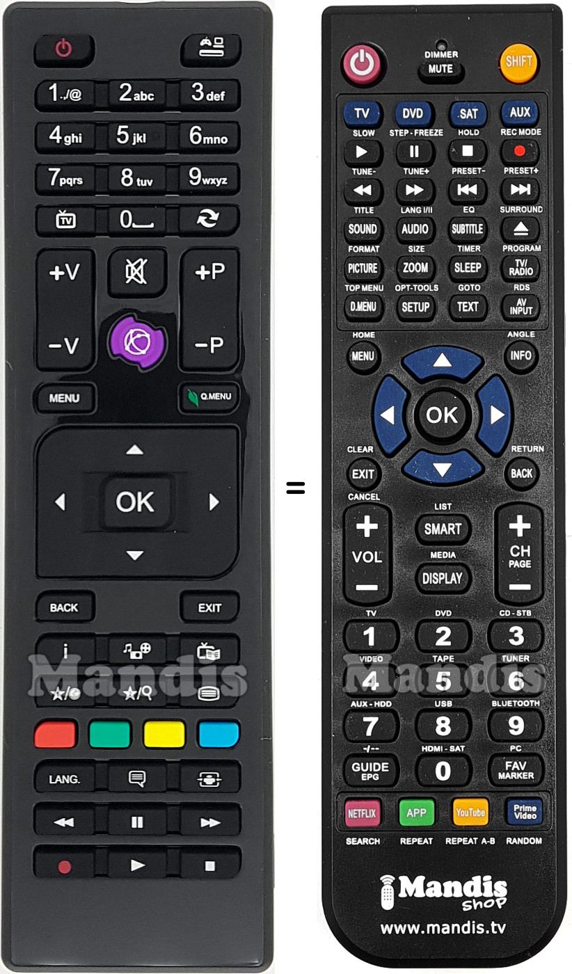 Replacement remote control Panasonic RC4875