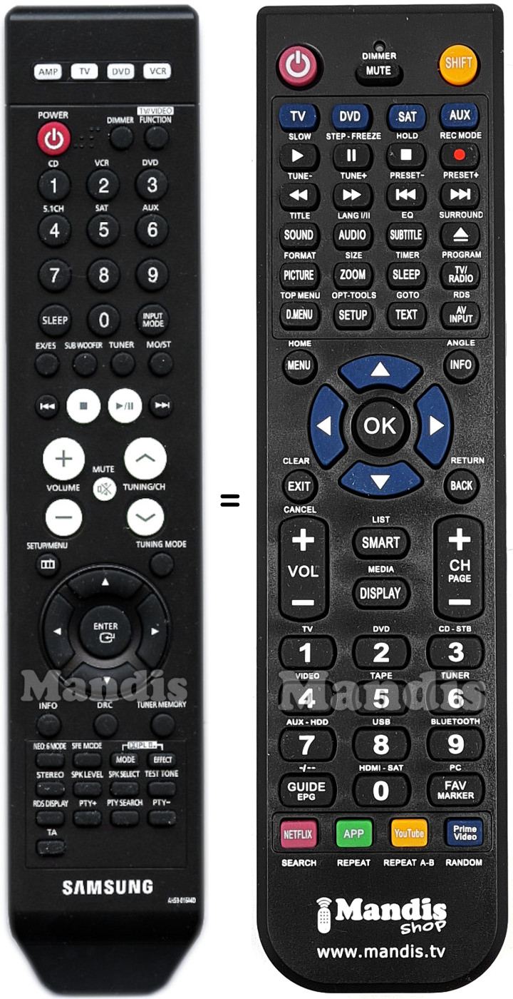 Replacement remote control Samsung AH59-01644D