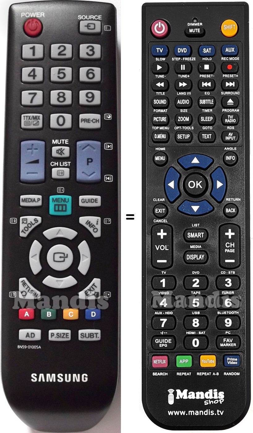 Replacement remote control Samsung BN59-01005A