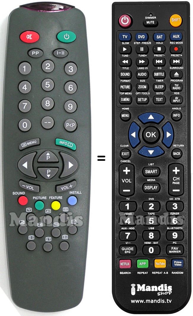 Replacement remote control Waltham RC 1940