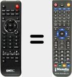 Replacement remote control for MOVIE CUBE V 120 H