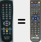 Replacement remote control for Goldenmedia
