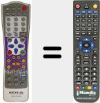 Replacement remote control for MULTIVISION