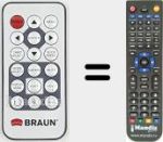 Replacement remote control for BRAUN003