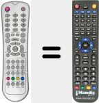 Replacement remote control for REMCON1221