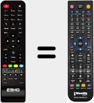 Replacement remote control for E3HD