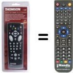 Télécommande équivalente Continental Edison VPH 6600 N