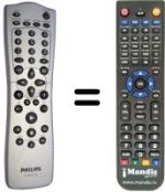 Replacement remote control Philips VR805 / 16
