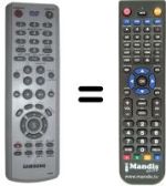 Gleichwertige Fernbedienung Samsung SV-DVD645P