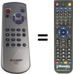 Replacement remote control Sharp LC12A2E