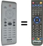 Télécommande équivalente Philips DVP3042 / 12