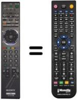 Télécommande équivalente Sony KDL-46 Z5500