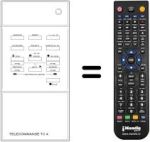 Télécommande équivalente Continental Edison VK 2132