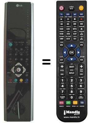 Gleichwertige Fernbedienung LG 6710V00125D