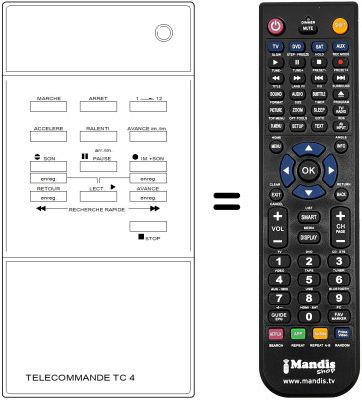 Gleichwertige Fernbedienung Continental Edison VK2132