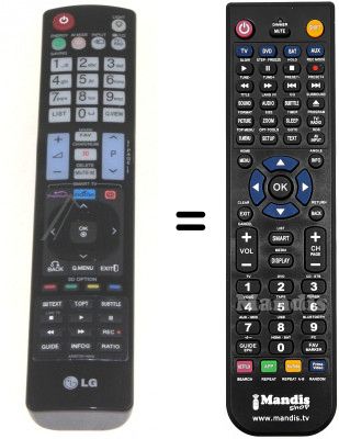Replacement remote control HVS57371