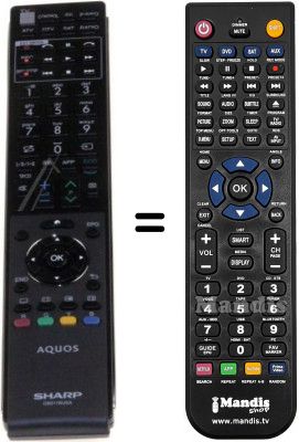 Replacement remote control Sharp HVS57303