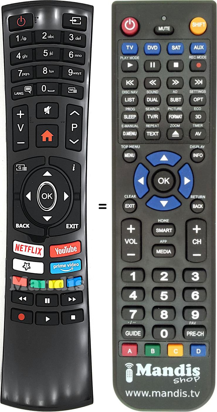 Replacement remote control ok. RC4390P