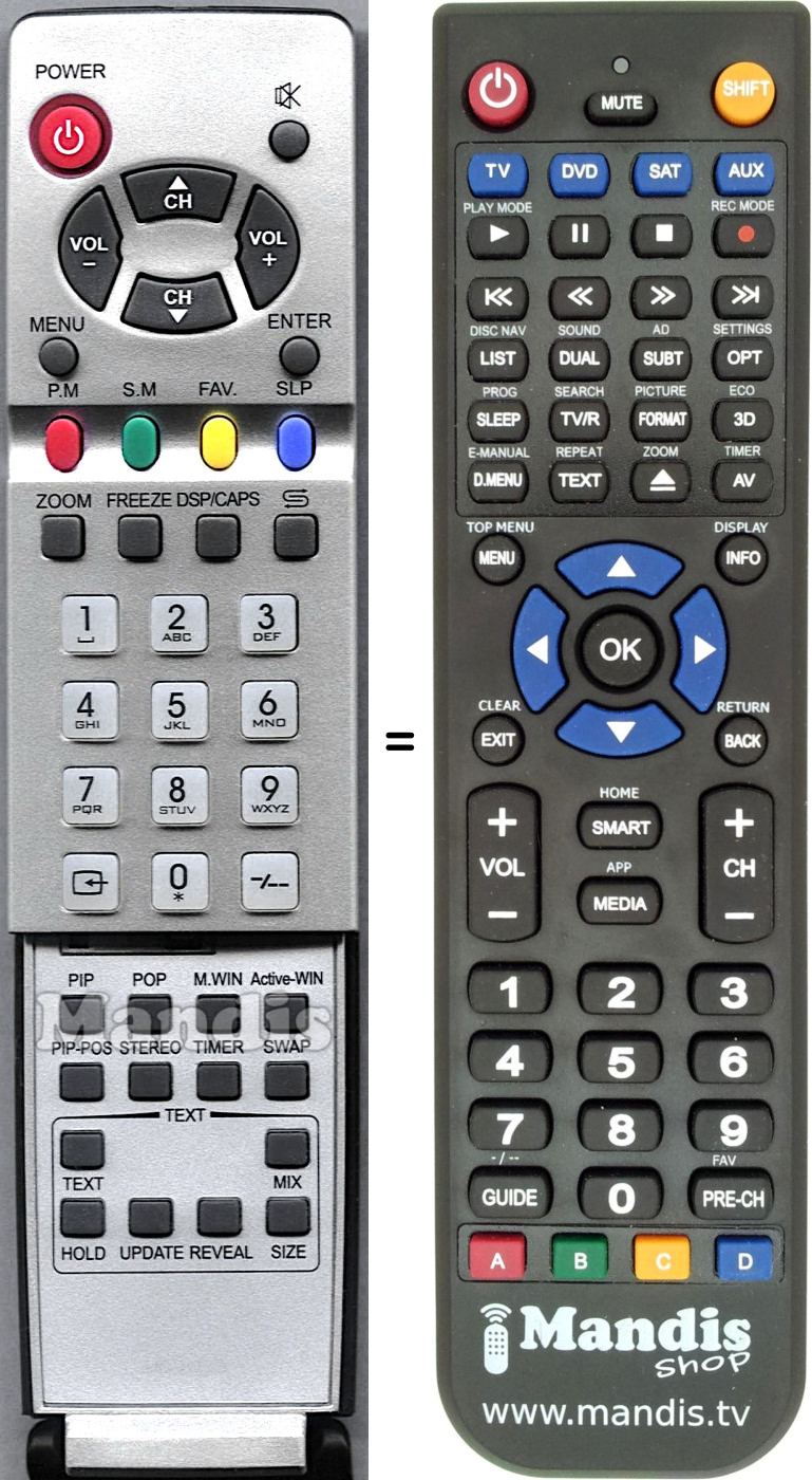Replacement remote control 301UL27M637R