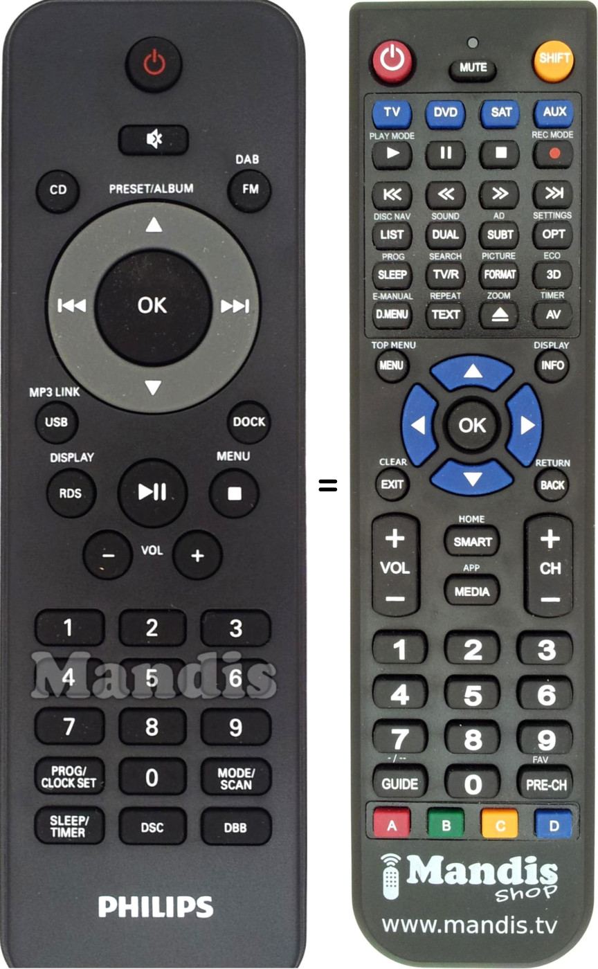 Télécommande équivalente Philips 996510049422