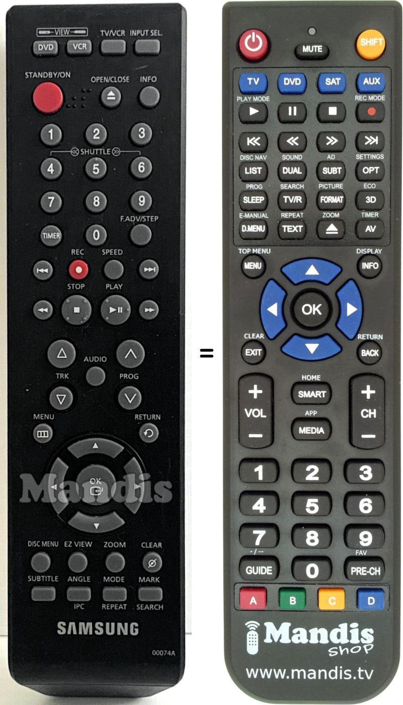 Replacement remote control Samsung AK59-00074A