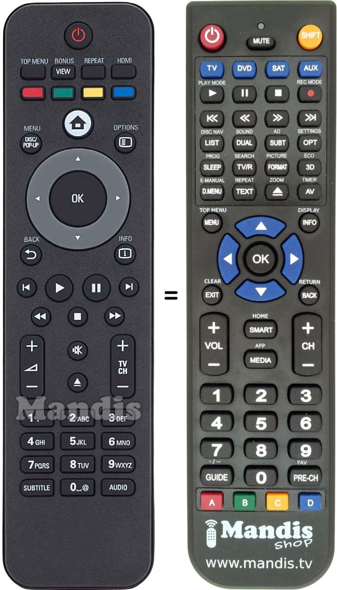 Replacement remote control 996510027995