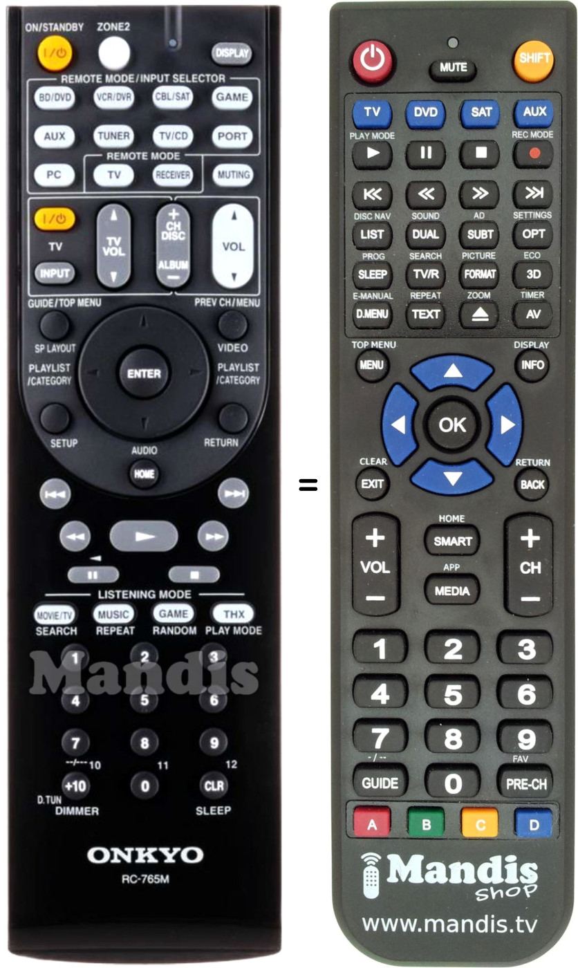 Replacement remote control Onkyo RC-765M