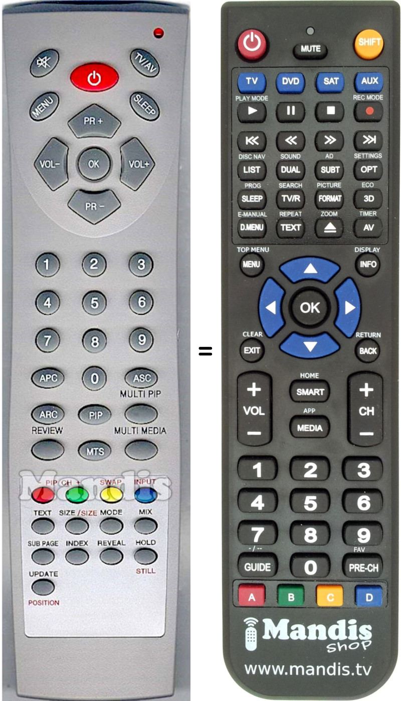Replacement remote control Daytek RC 2600