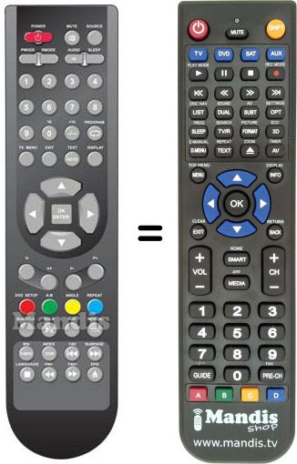 Replacement remote control United REMCON464