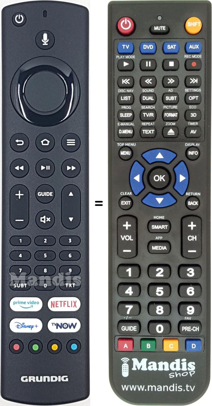 Replacement remote control Grundig ALD187R-4