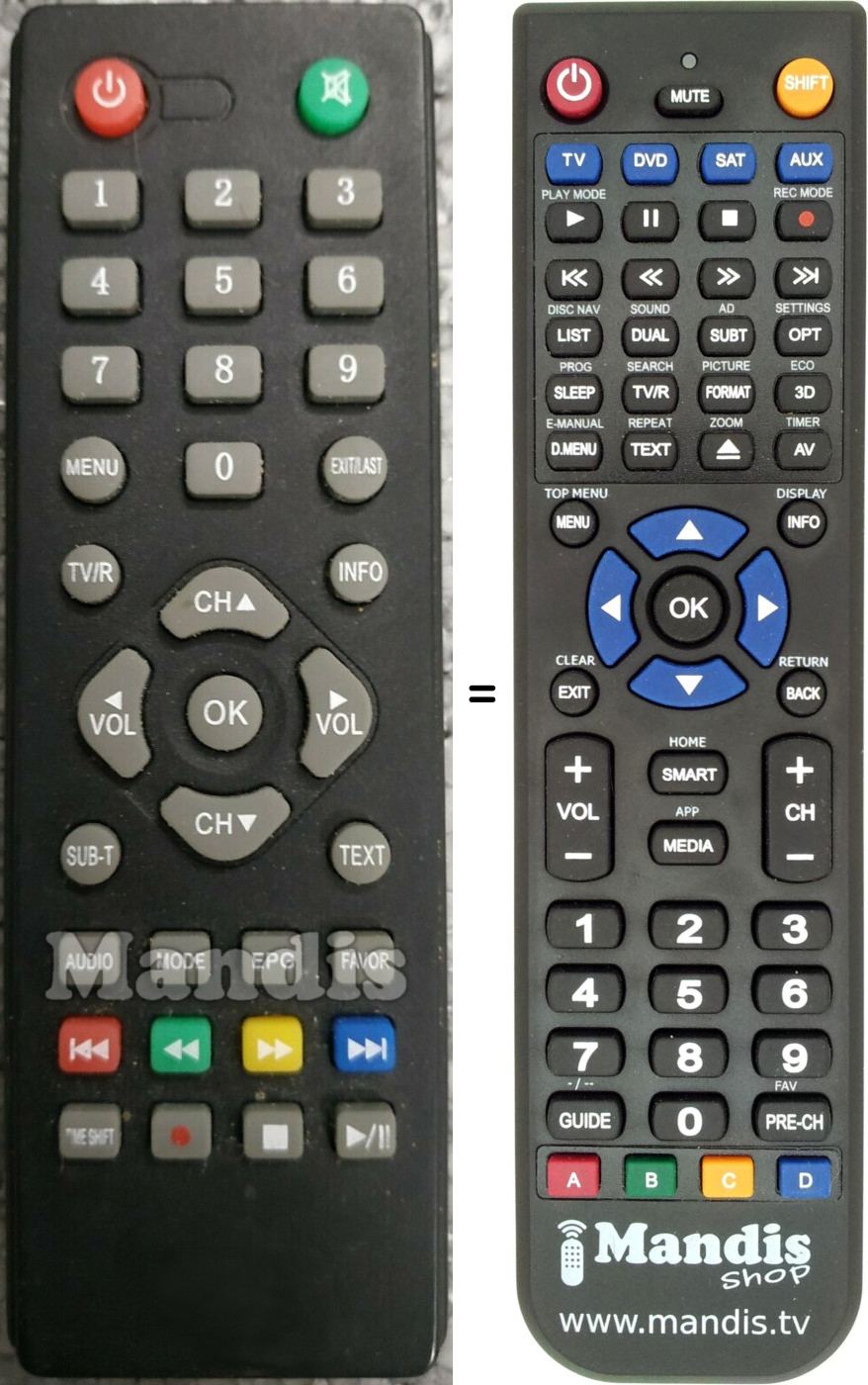 Replacement remote control OPTEX ORT 8897 HD
