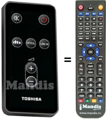 Gleichwertige Fernbedienung Toshiba SB3950E1