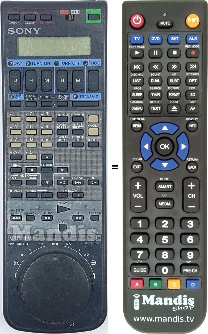 Télécommande équivalente RMT-V373