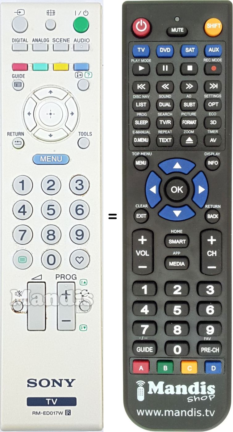 Télécommande équivalente Sony 148719221