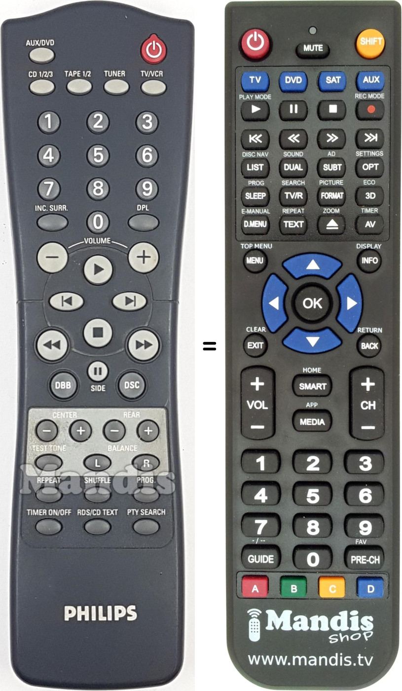 Télécommande équivalente 310420707021