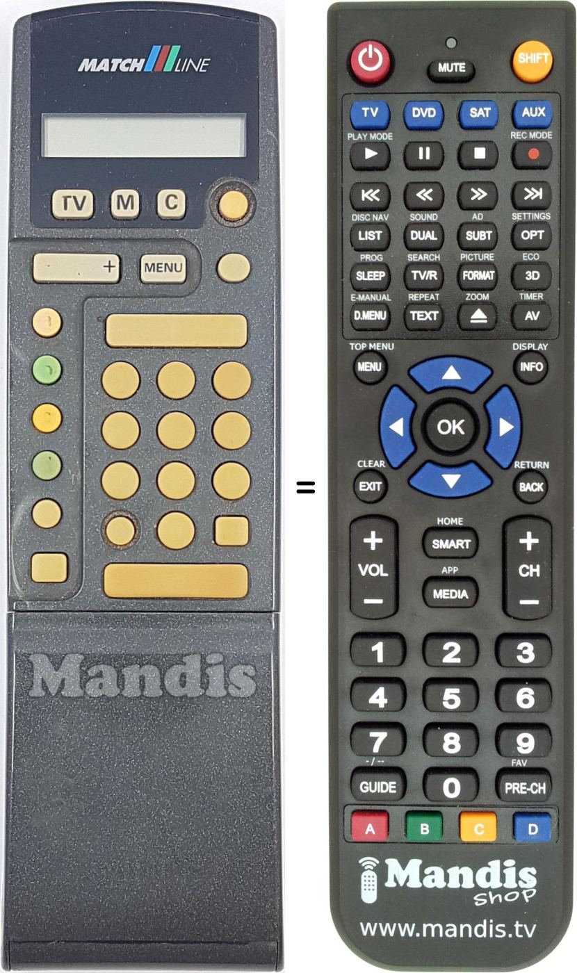 Télécommande équivalente RC710101
