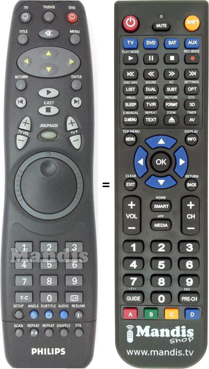 Télécommande équivalente RC8401-01