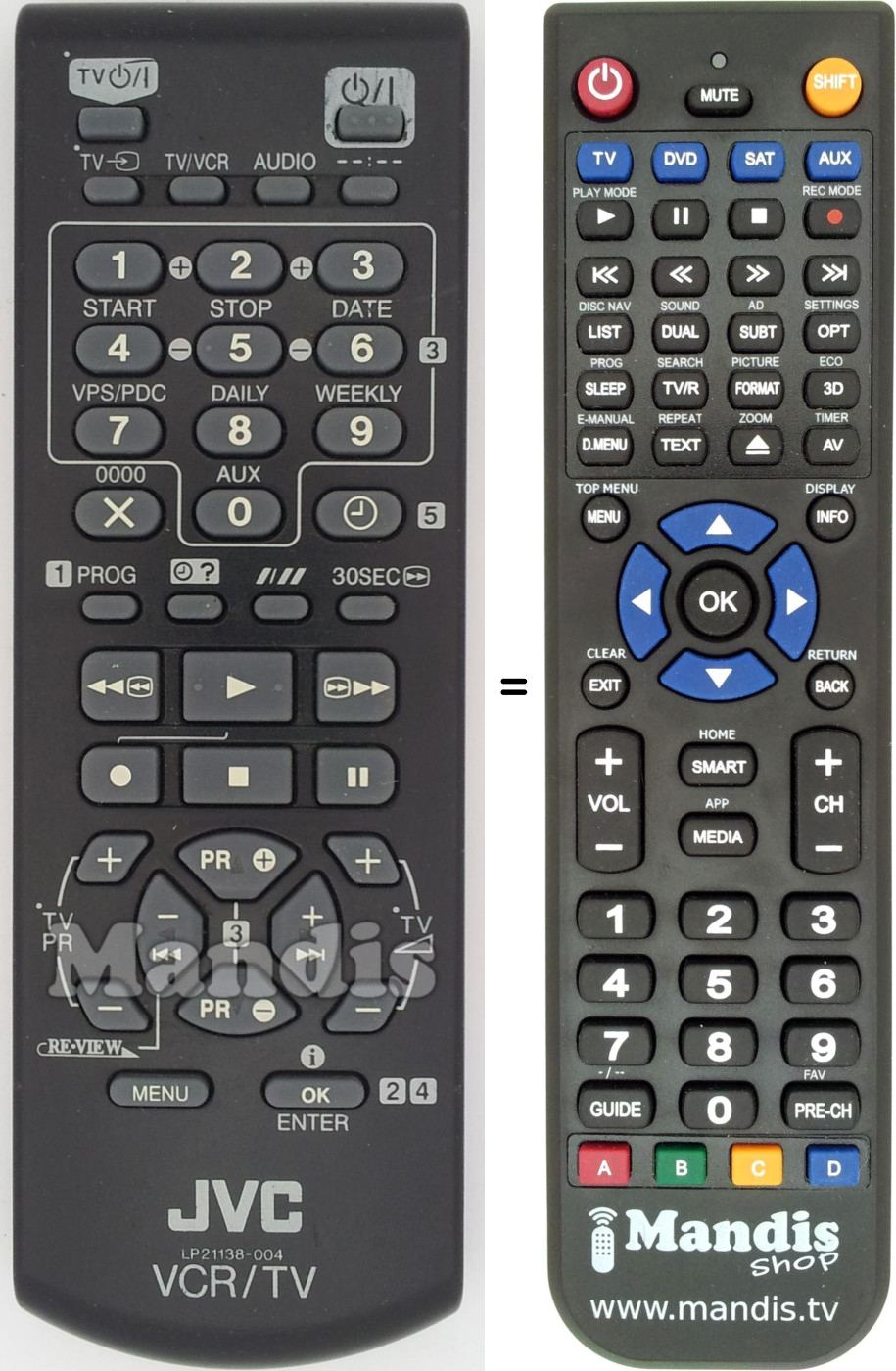 Télécommande équivalente LP21138-004