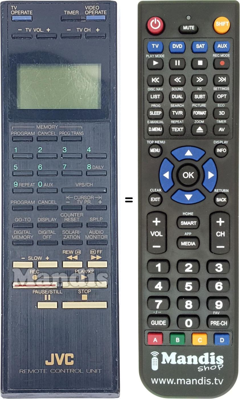 Replacement remote control JVC PQ10543T