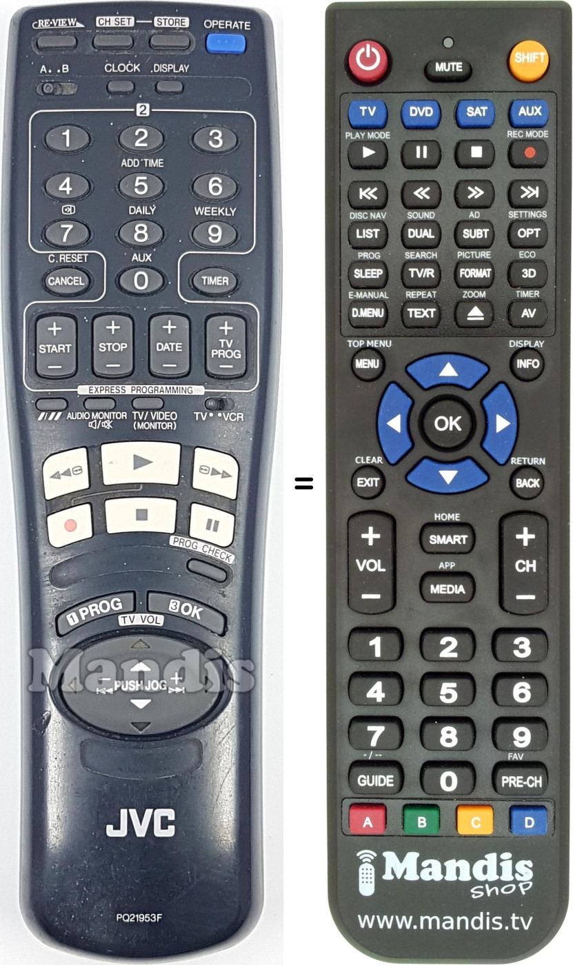 Replacement remote control PQ21953F
