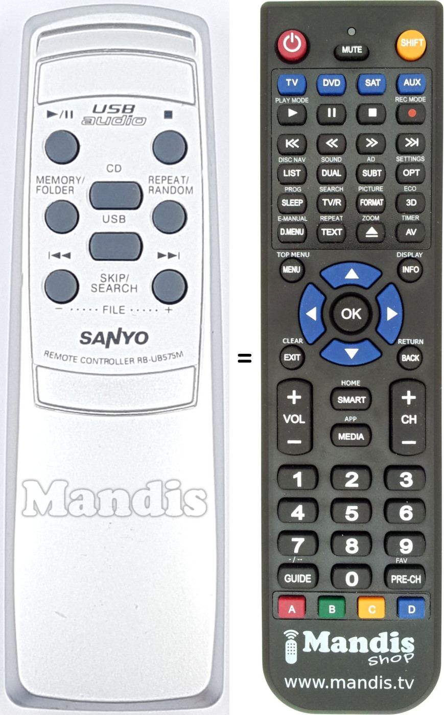 Télécommande équivalente RB-UB575M