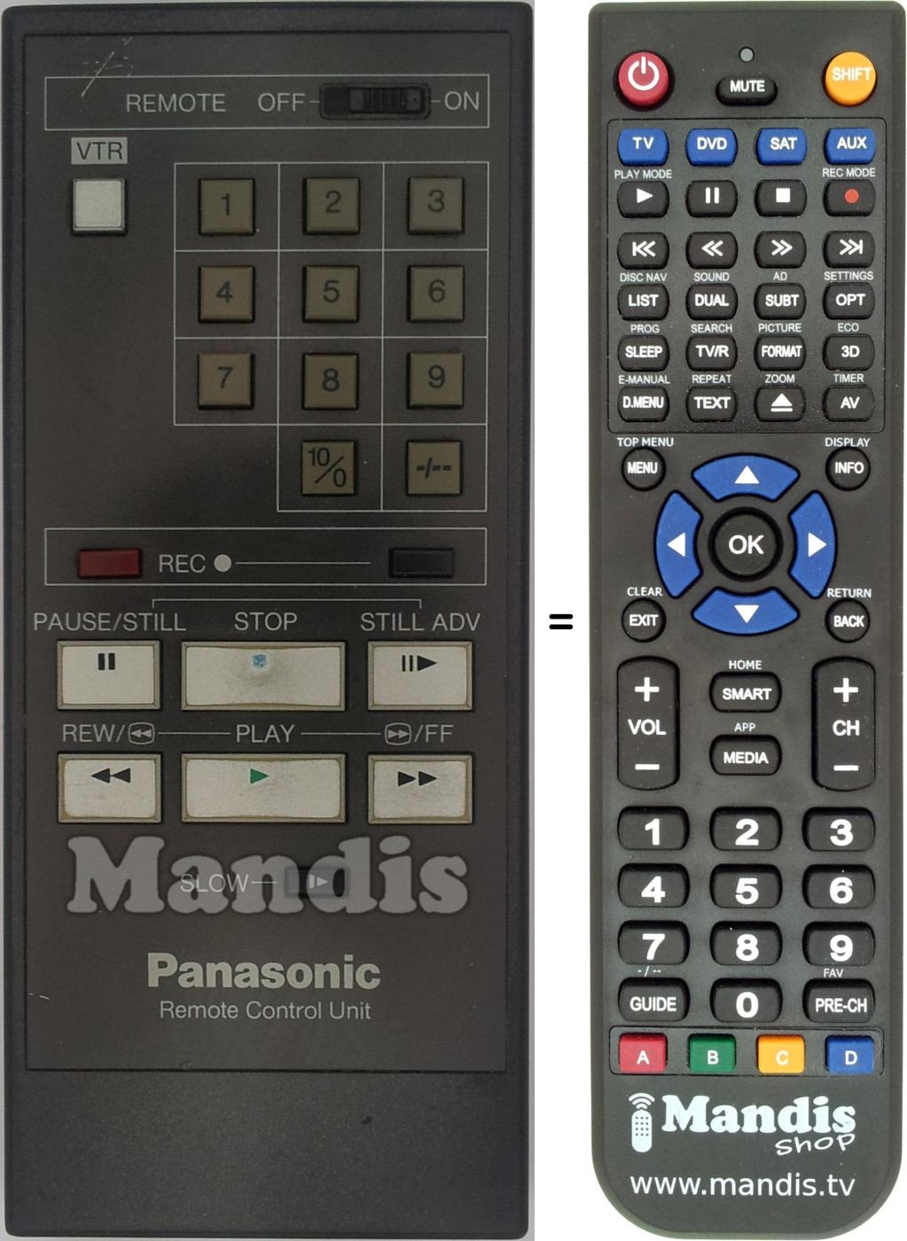 Replacement remote control REMCON1428