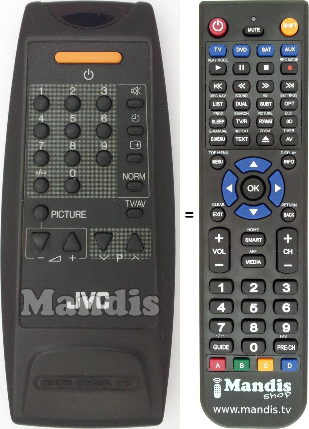 Replacement remote control REMCON1537