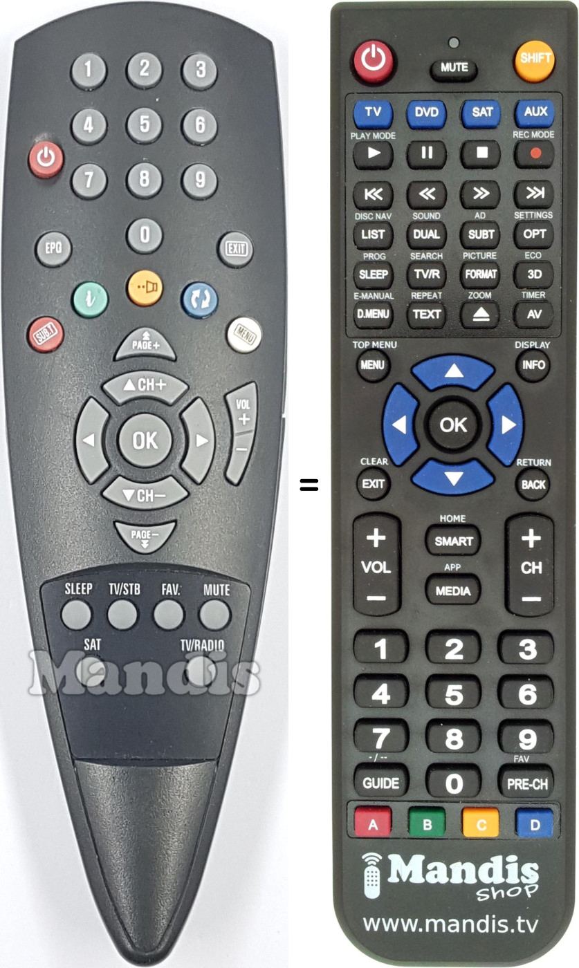 Replacement remote control REMCON2142