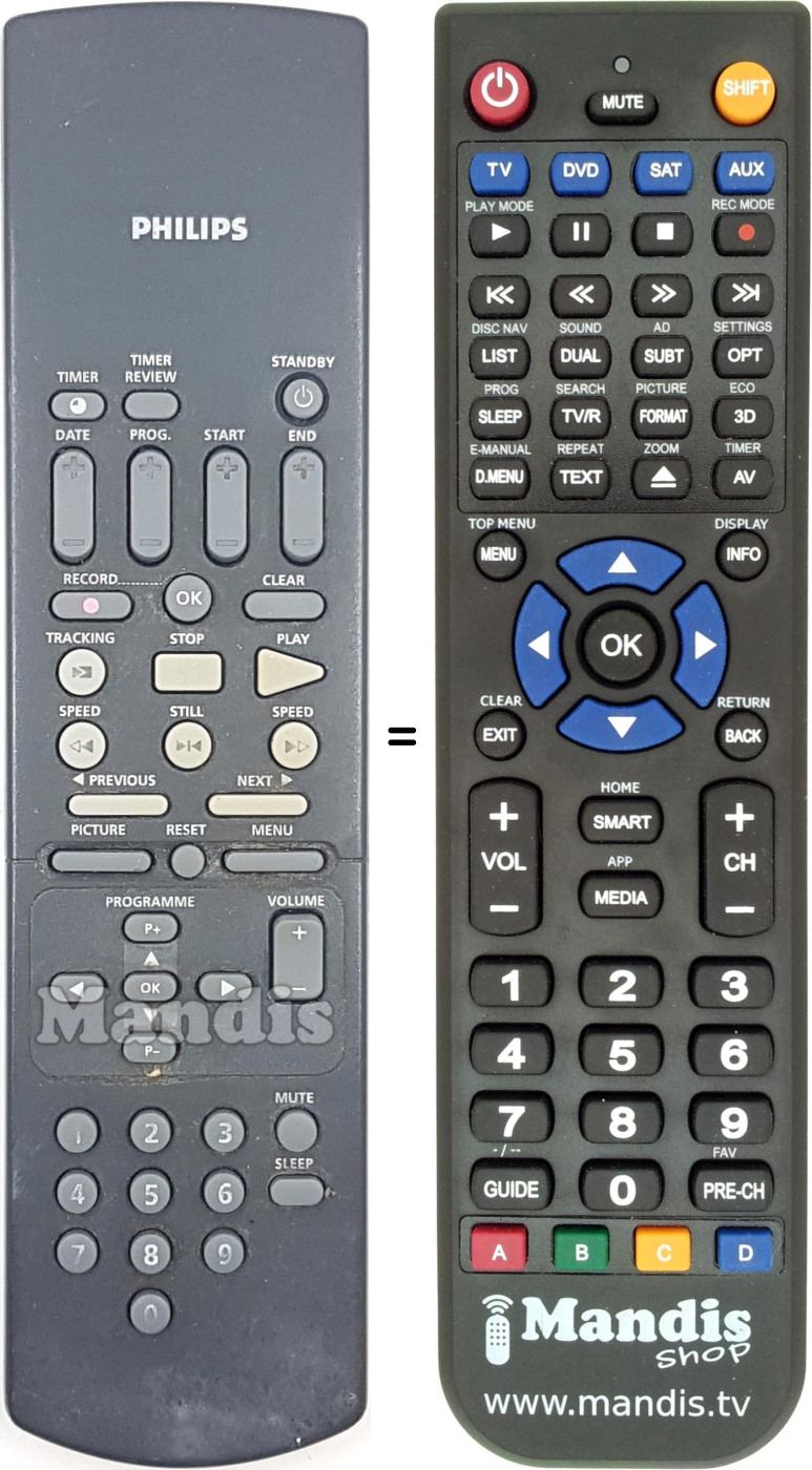 Télécommande équivalente RT144513